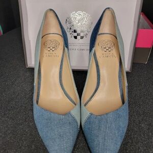 Vince Camuto Two-Tone Blue Heels